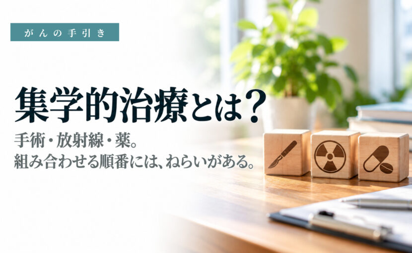 手術・放射線・薬物療法を組み合わせる集学的治療のイメージ